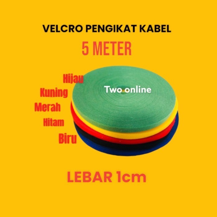 

New Velcro 5M Perekat Kabel Warna P5M X L1Cm Fiber Optic Fo Gratis Ongkir