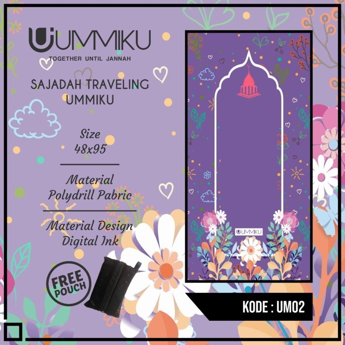 COD CUSTOM NAMA SAJADAH UMMIKU sajadah travel kekinian