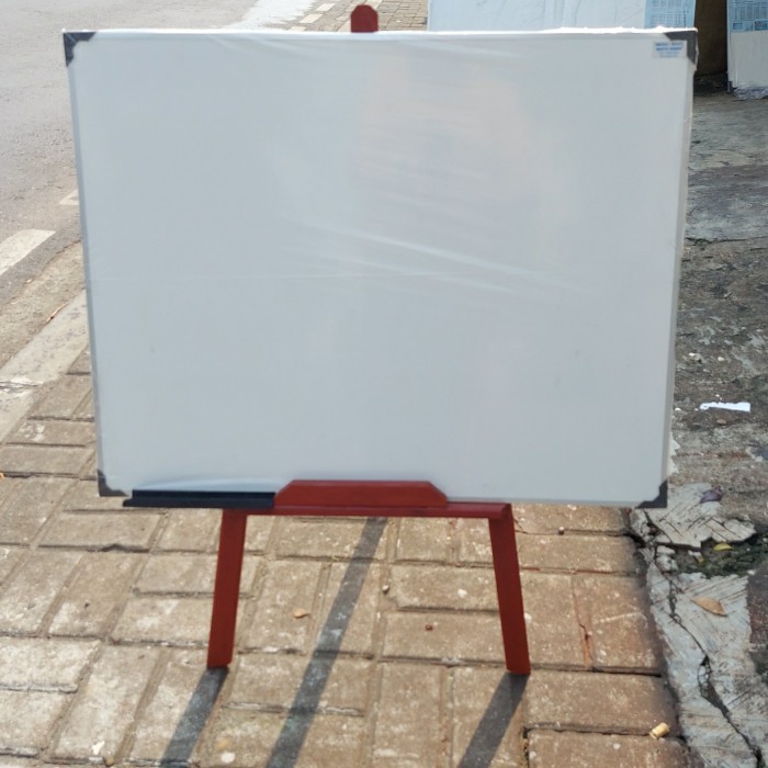 Whiteboard Standing Kayu 60 X 80