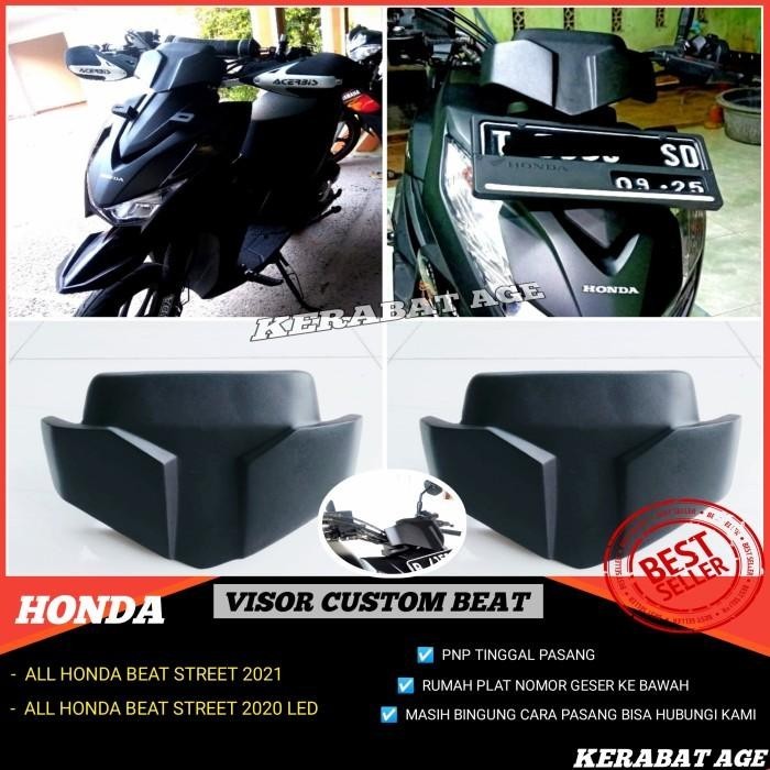 aksesoris beat street 2021 variasi visor custom batok depan Import Premium