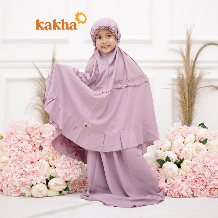 Kakha - Mukena Anak (1-6 Tahun) (Lilac) / Mukena Rayon / Mukena Balita
