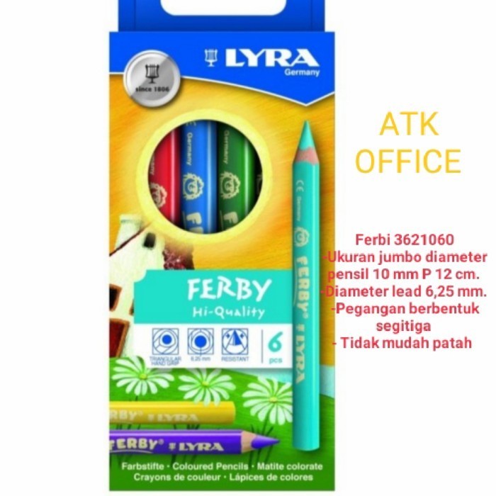 

Jualan Pensil Warna Lyra Ferby Besar 6 Colors Lyra Lacquered 3621060 Trendi