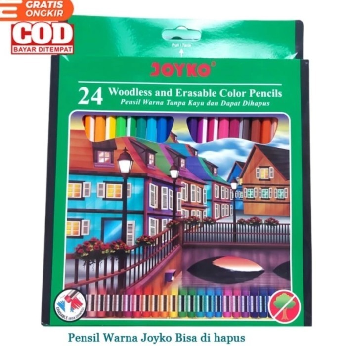 

Promo Pencil Warna Joyko Bisa Dihapus Isi 12 Warna Dan 24 Warna Hot Sale
