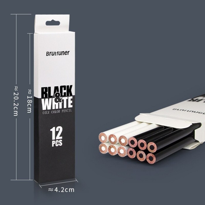 

Unik Pensil Black & White Brutfuner 12 Pcs / 12 Pensil Sketsa Hitam&Putih Terbatas