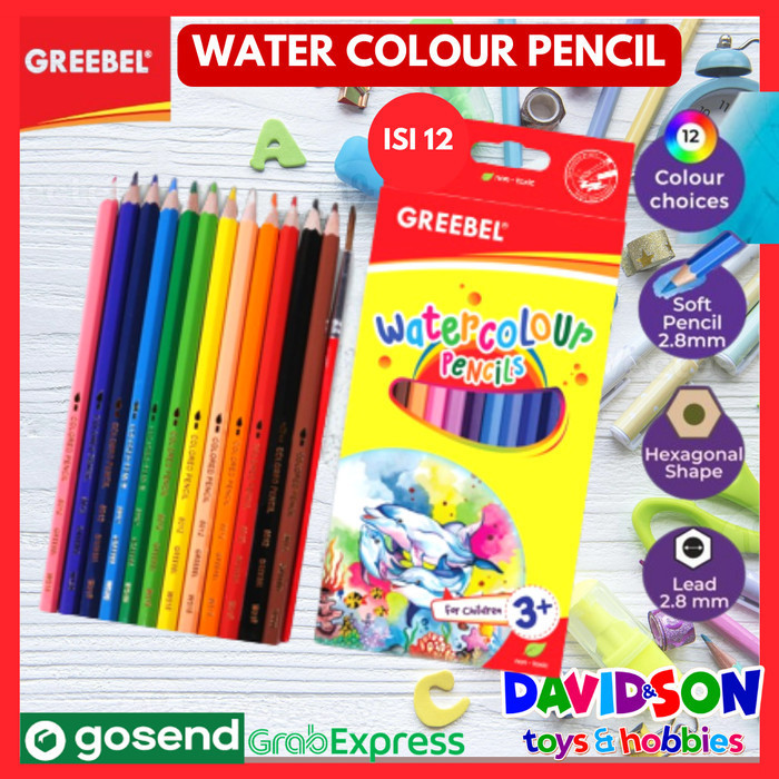 

Murah Greebel Water Colour Pencil 12 Warna / Pensil Warna Air 8012 Murah