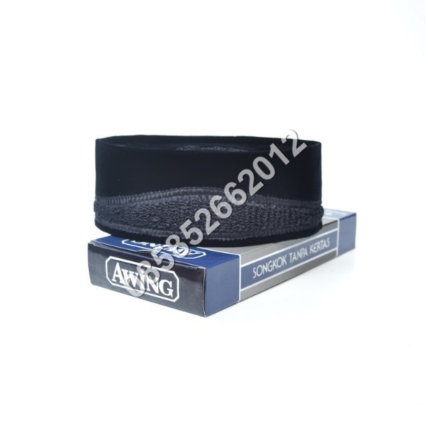 Kopiah Peci Awing Kharisma Songkok Awing Hitam Motif Kriwil Klasik