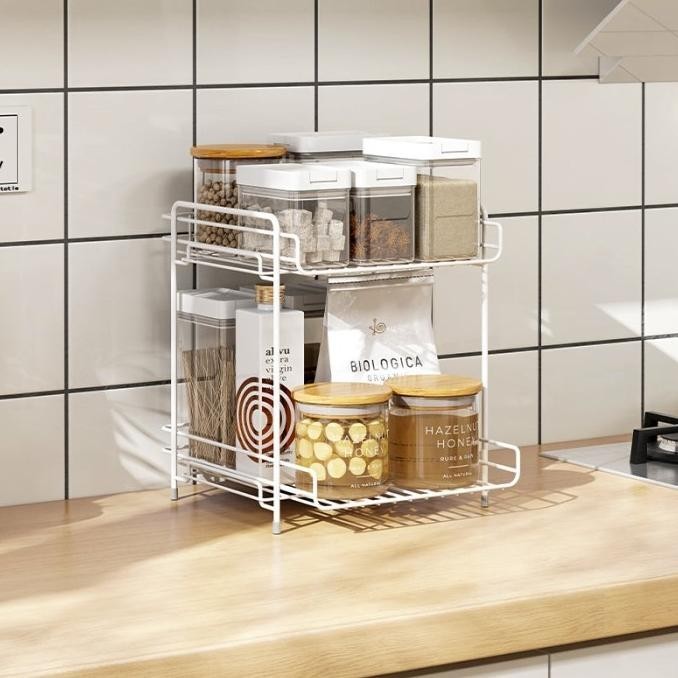 Barang Terlaris Zen Rak Dapur Kolong Meja Rak Bumbu Serbaguna Nordic Difteraan