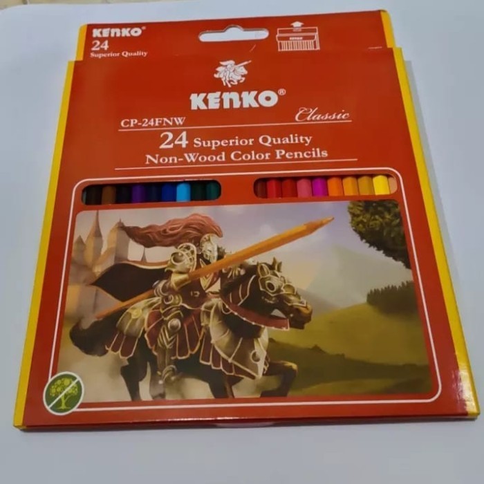 

Hadir Pensil Warna Superior Quality Non-Wood - Kenko Cp-24Fnw 24 Warna Murah