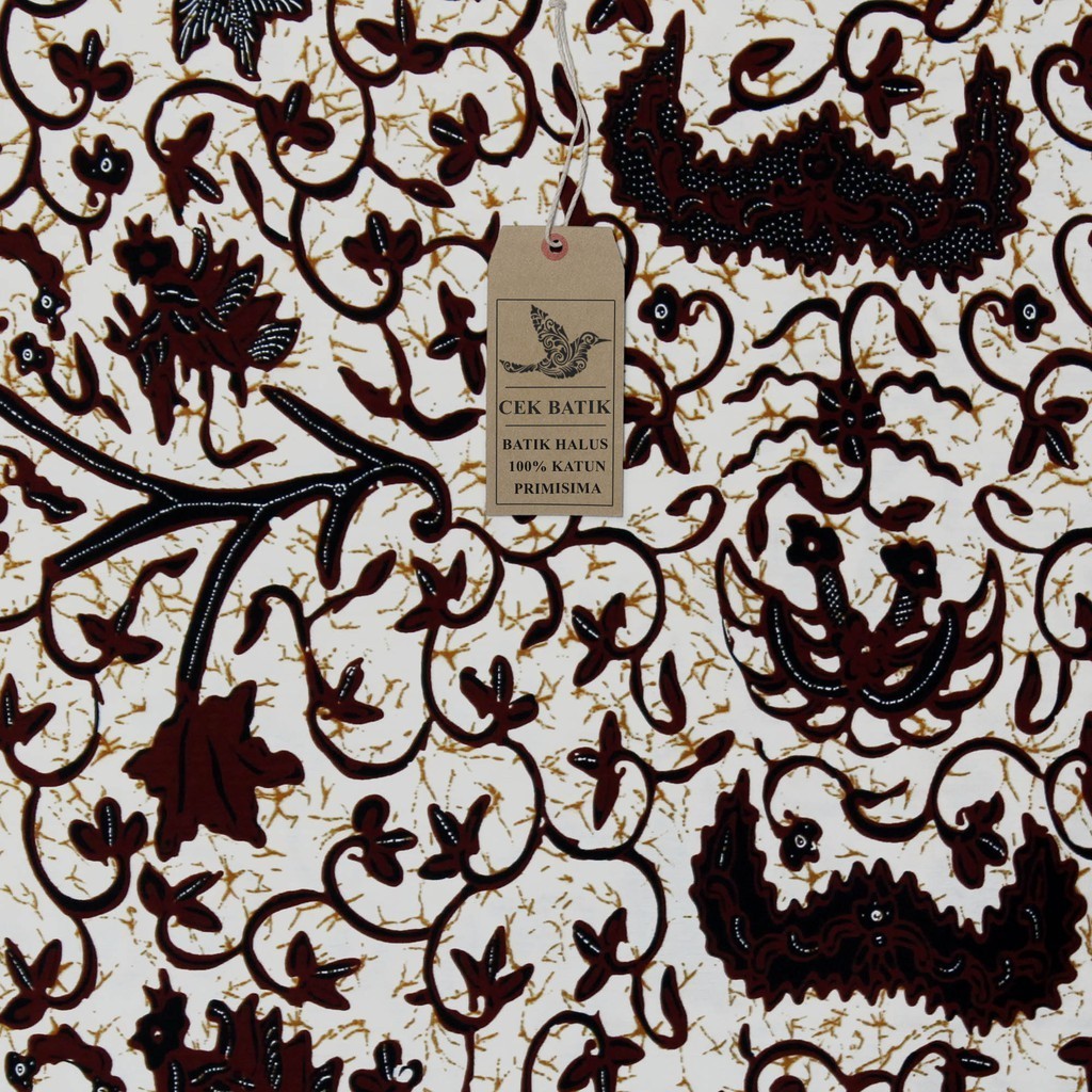 kain batik - Motif Batik Classic Gading Mas Gajah Mada (Putih)