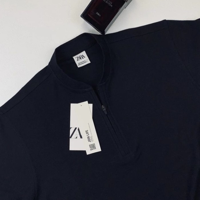 Kaos Polo Pria Kerah Shanghai Zipper/Baju Kaos Kerah Pria Terbaru