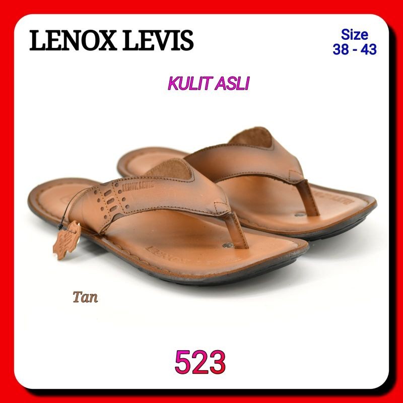 [ONLINE EXCLUSIVE] Sandal Pria Kulit Asli 523 Lenox Levis