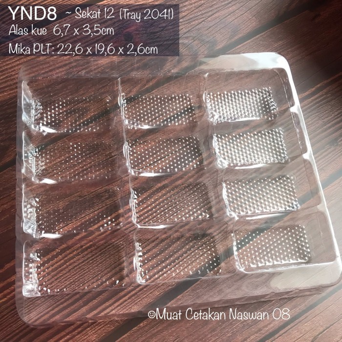 

10Pcs Mika Sekat Naswan/ Ynd Tray Nastar Taiwan/ Mooncake/Kue Lapis 084