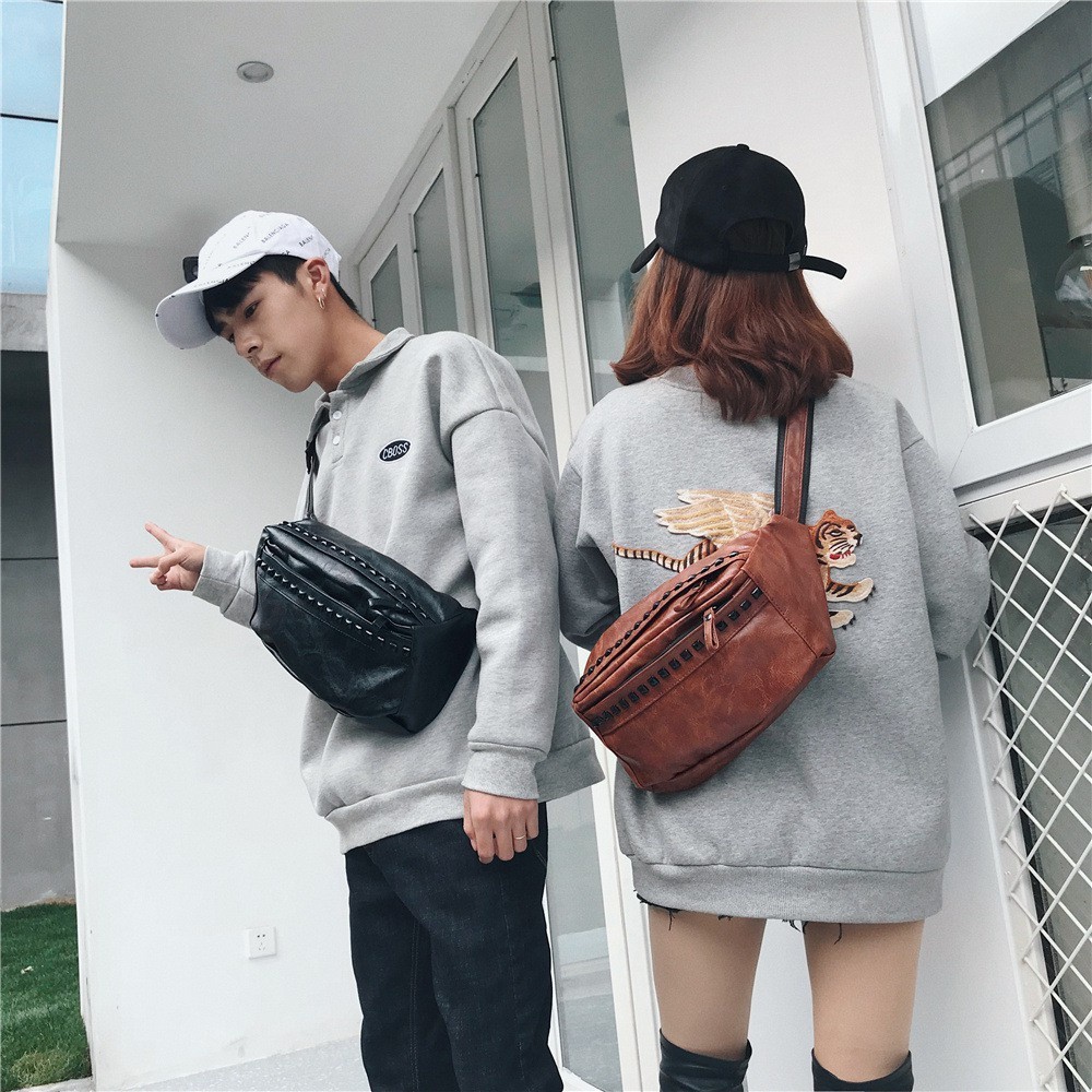 [SIMPLE] FAVORIT OUTFIT SL092 RODEO - Tas Selempang Pria Retro Kulit Sling Bag Multifungsi Slempang