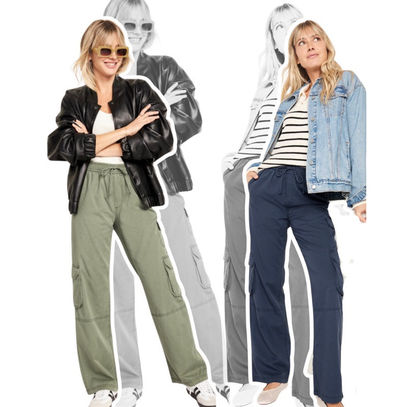 [THE BEST COLLECTIONS] MID RISE CARGO PANTS OLDNVY - Celana Cargo Wanita