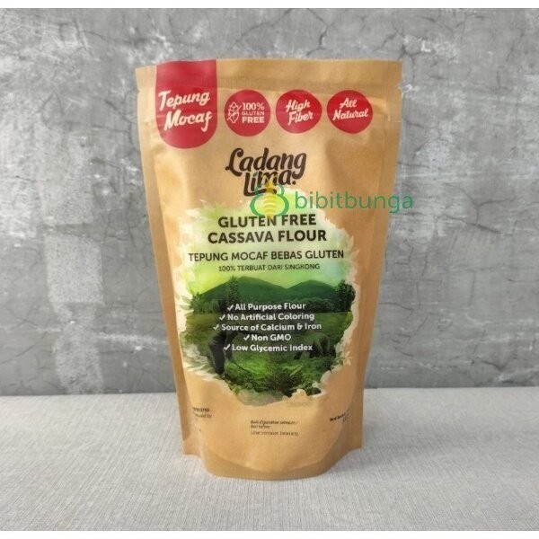 

cusss order] Tepung Mocaf Mokaf Flour Gluten Free Singkong Ladang Lima 500 gr gram