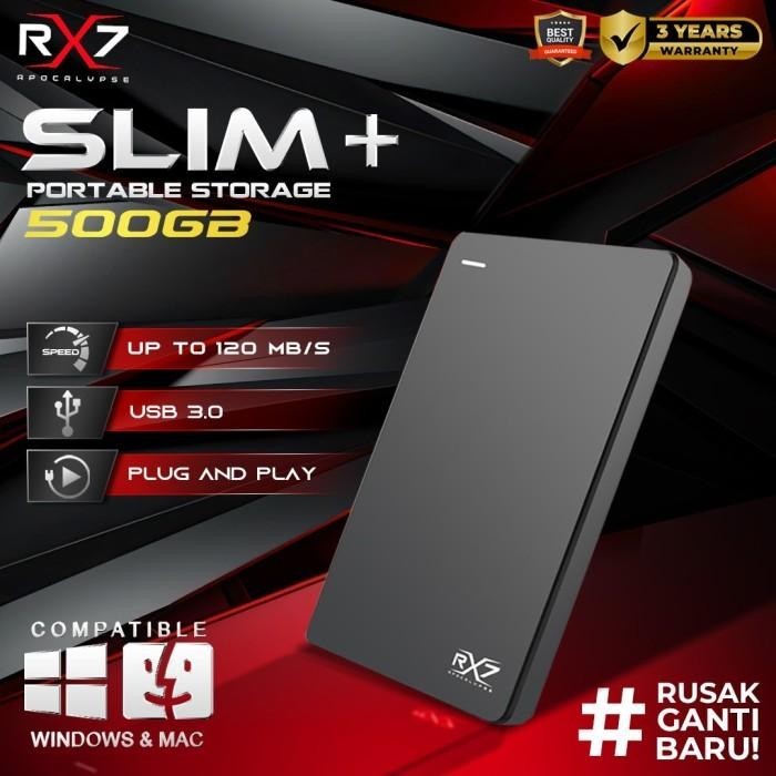 HDD EXTERNAL BACKUP SLIM+ RX7 500GB / HDD EXPANSION SLIM+ RX7 500GB Berkualitas