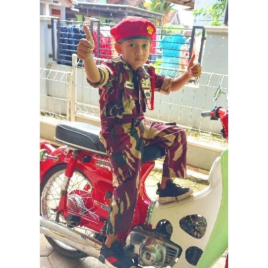 [SVT COLLECTIONS] Baju Loreng TNI Kopassus Kostum Kopassus anak TNI AD Kopassus Anak Bonus Tembakan