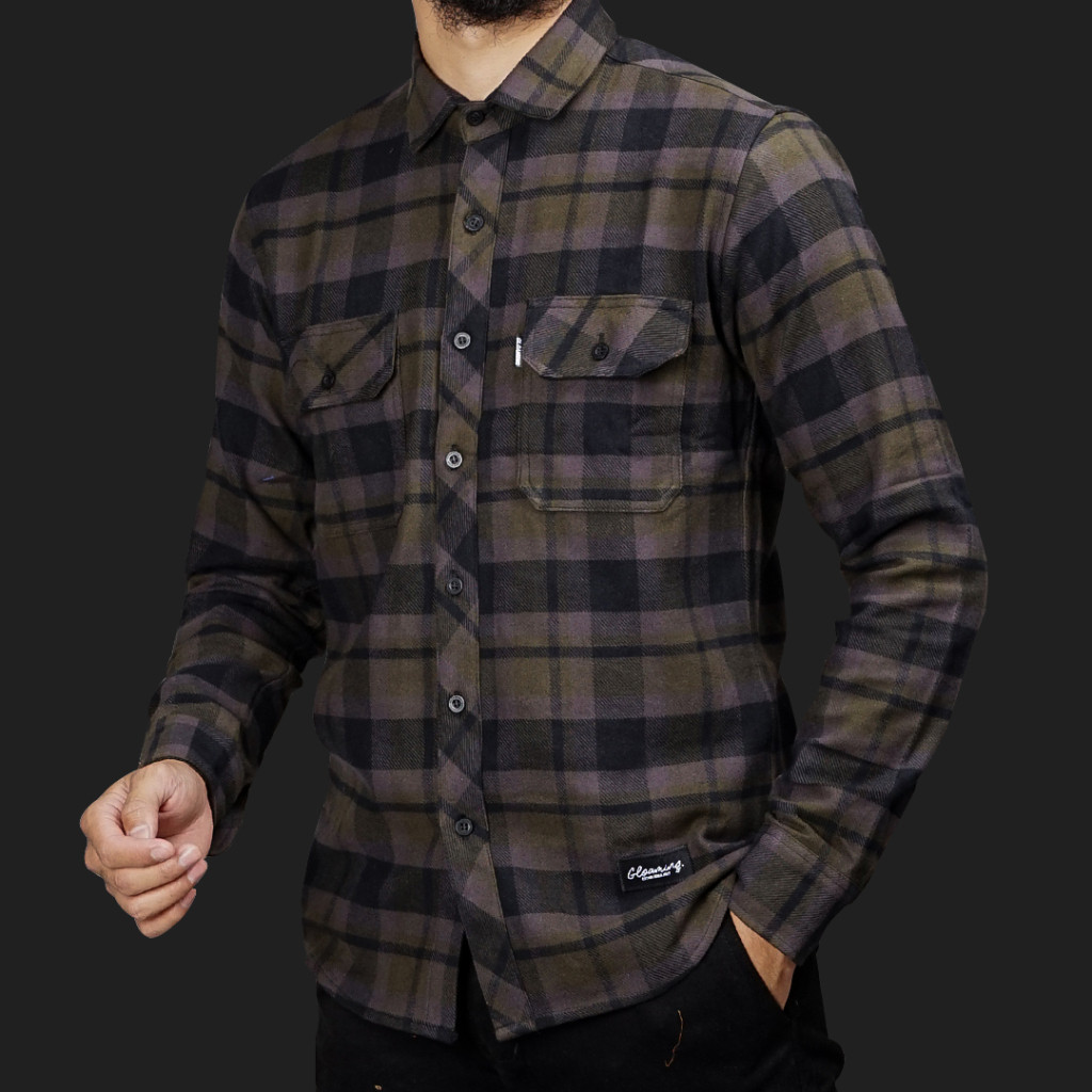 [HIGH QUALITY COLLECTIONS] Gloaming Long Shirt Monoclear Kemeja Flanel Original Pria/Wanita