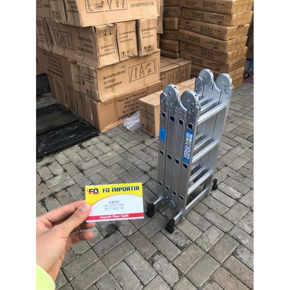 TANGGA LIPAT MULTIFUNGSI AMG 3,7 METER / TANGGA ALUMINIUM 3.7METER AMG