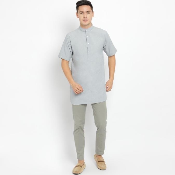 Baju Koko Kurta Pria Ankara - Toraformen Lengan Pendek Premium Katun