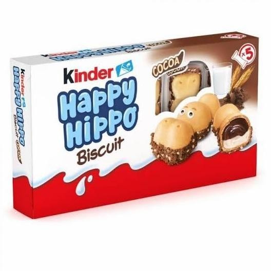 

CR - Khas Jaya KINDER HAPPY HIPPO Biscuit Cocoa Isi 5 Pcs (Made in UK) TERLARIS