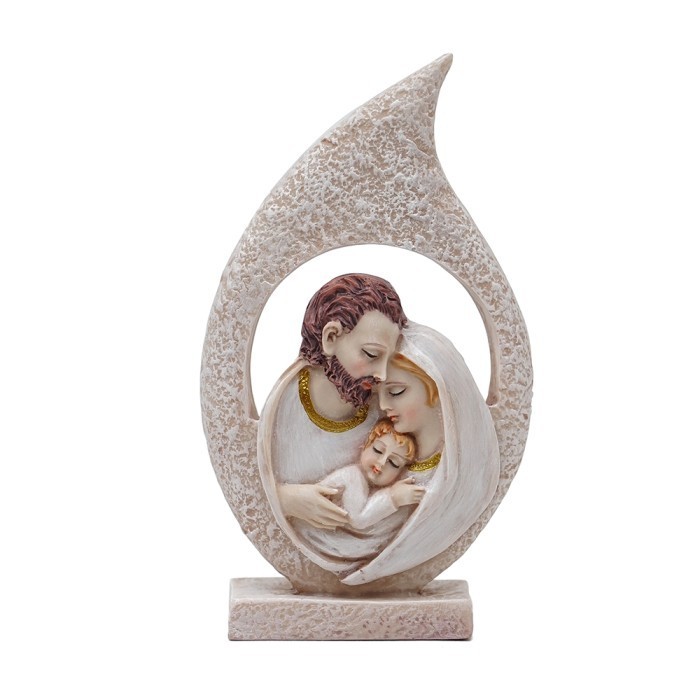 Terlaris Hiasan Pajangan Rumah Patung Rohani Keluarga Kudus Daun Klasik 12Cm Promo Terbaru