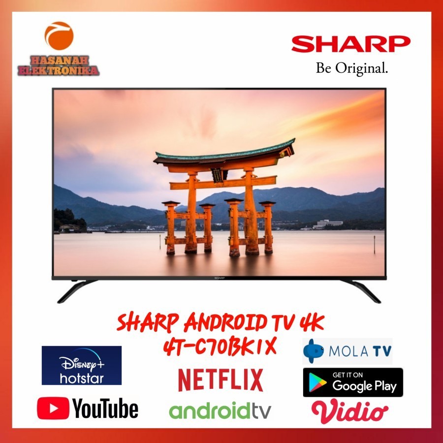 SHARP ANDROID SMART TV 4K 4T-C70BK1X 70 INCH