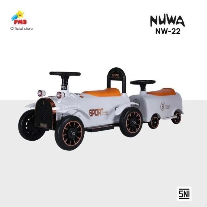 Mainan Anak Mobil Aki 2 Gerbong - Mobil Kereta Nuwa Nw22 Belakanganstore