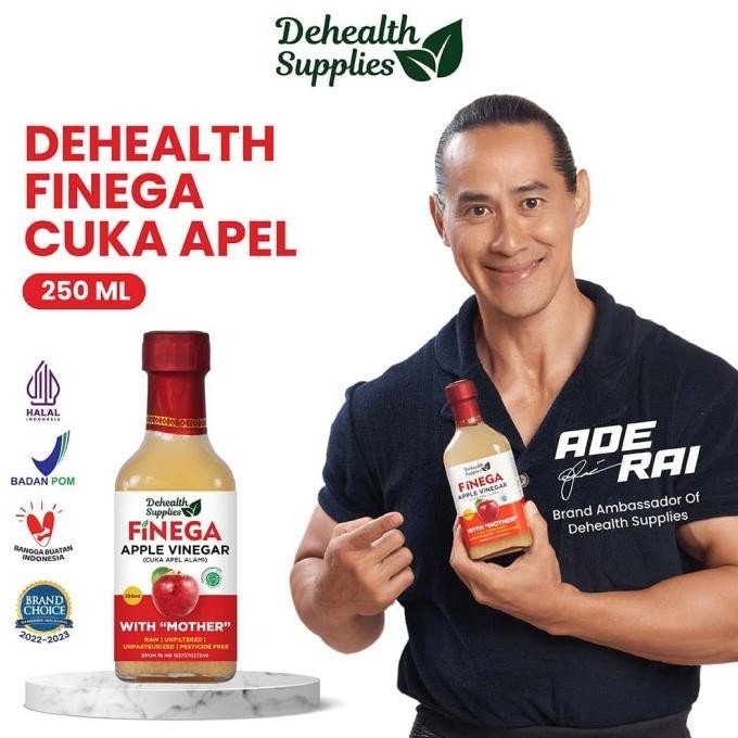 

SF Dehealth Supplies FINEGA CUKA APEL 250ml(botol kaca)/cuka apel asli