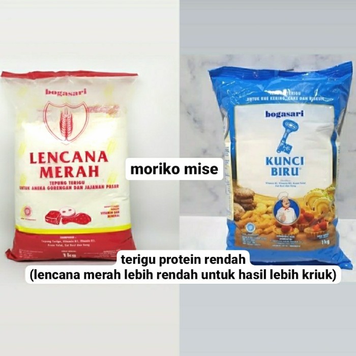 

Tepung Terigu Kunci Biru 1 Kg Bogasari / Protein Rendah / Hana Mas 003