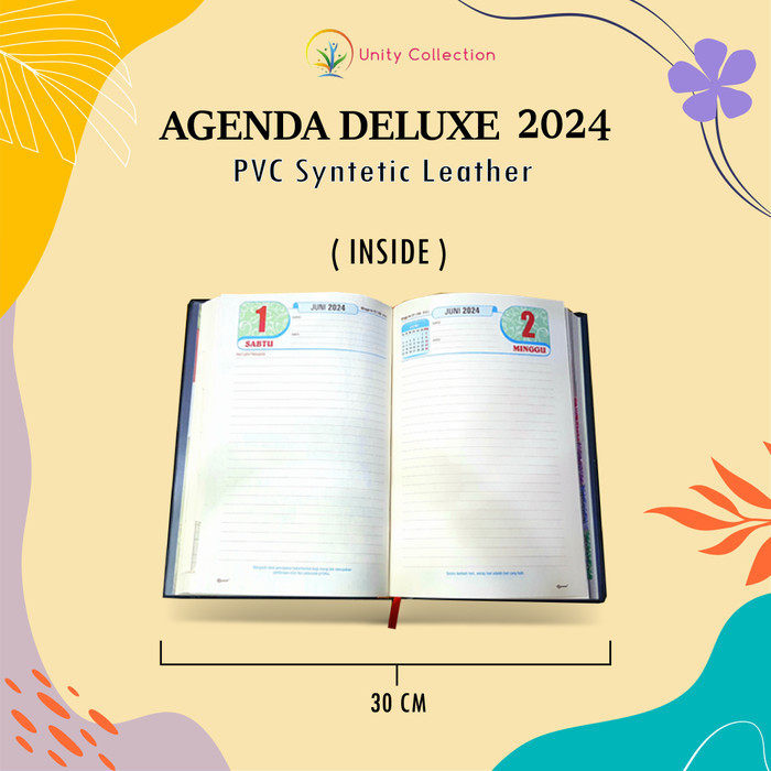 

BARANG TERLARIS Agenda Deluxe 2024 Aneka Warna Cover Leather