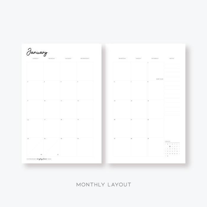 

BARANG TERLARIS 2024 WEEKLY PLANNER Blue Gardenia Papercrane