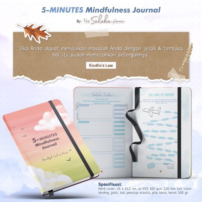 

BARANG TERLARIS Buku Planner The Saleha Planner: 5 Minutes Mindfulness Journal