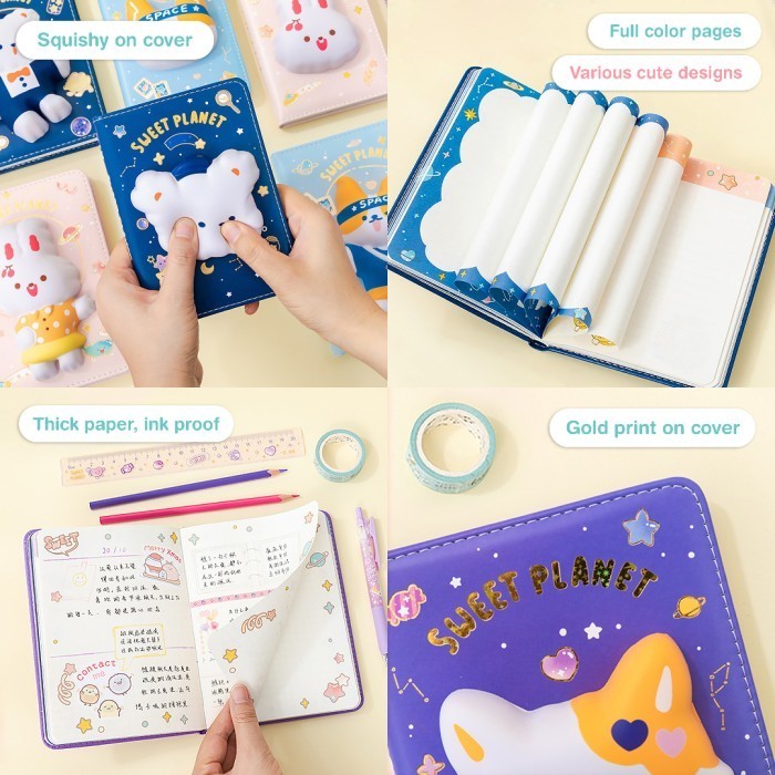 

BARANG TERLARIS TOKKADO Sweet Planet Squishy Notebook Buku Catatan Diary Agenda Lucu