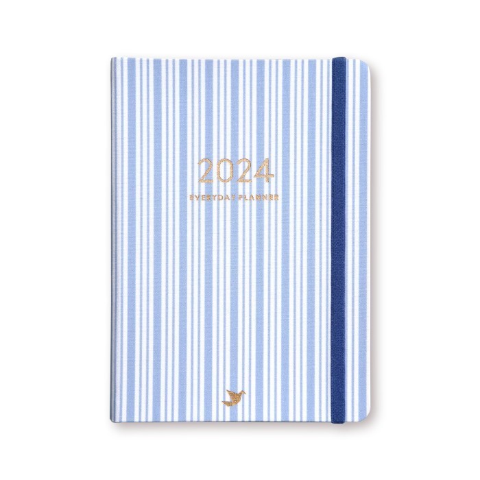 

BARANG TERLARIS 2024 WEEKLY PLANNER Blue Stripes Papercrane