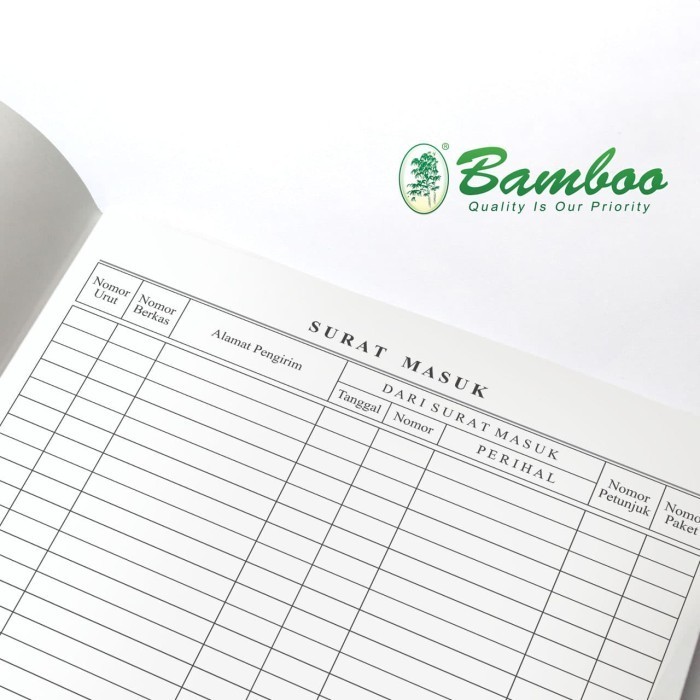

BARANG TERLARIS Bamboo BUKU AGENDA SURAT KELUAR & MASUK folio [5 Bk]