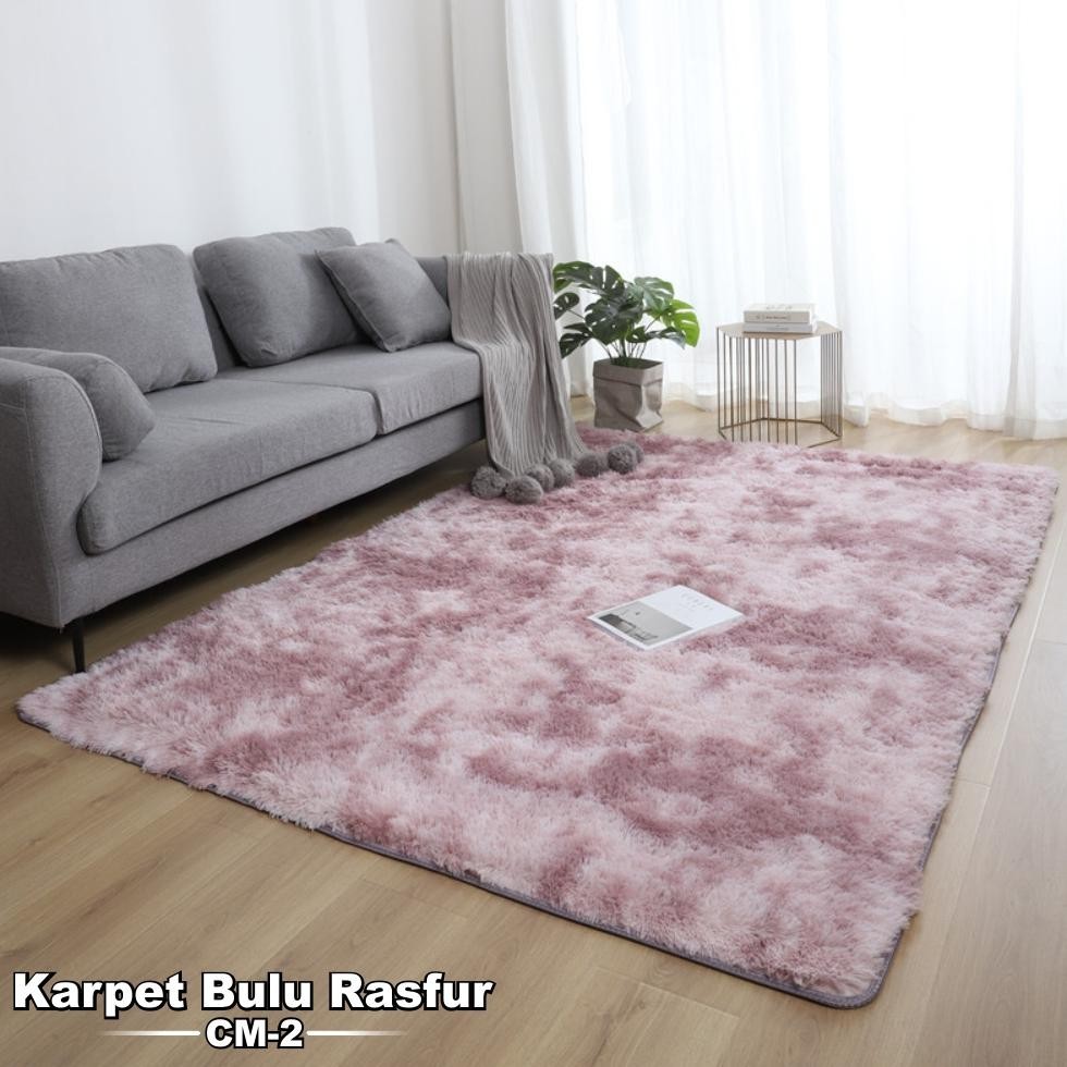 Karpet Bulu Tebal Motif Tiedye Aestetic Karpet Rasfur Tebal