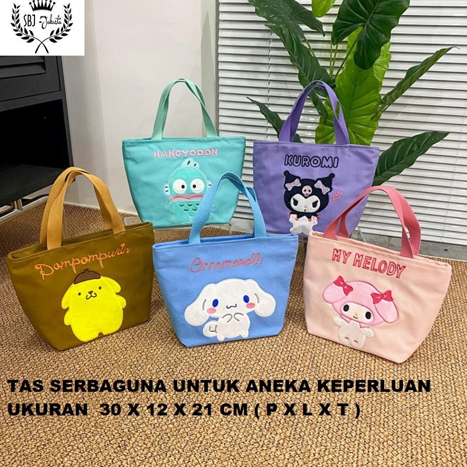 

Gaya yang mencerminkan identitas Anda." Tas tote kecil tote bag anak sanrio serbaguna Tas bekal tas botol anak ||