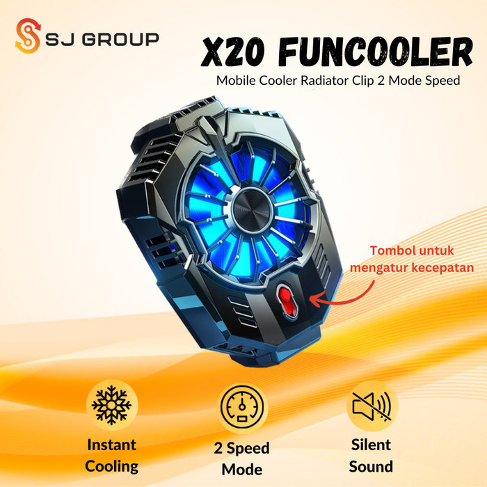 Best X20 Funcooler Mobile Cooling Radiator Fancooler Kipas Pendingin Hp