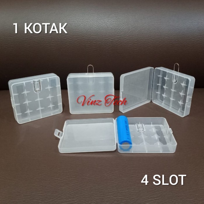 [Box] Battery Case 18650 4 Slot Kotak Tempat Batre Baterai 18650 4Slot [Mini]