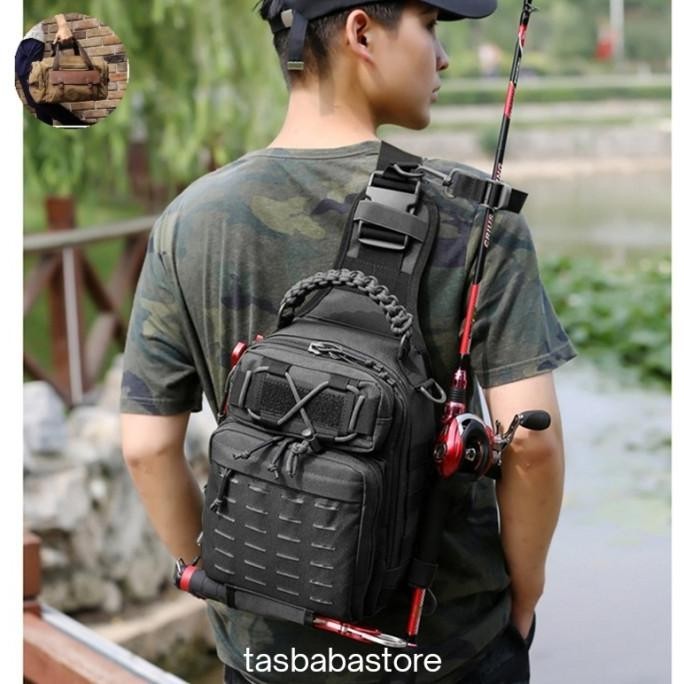 Tas Selempang Army Import Pria Sling Bag Tactical Branded Ori Pria Xadeerxa