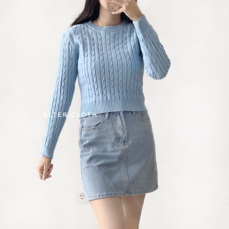[COLD COLLECTIONS] alter.cloth - CHAMMY SWEATER Atasan Wanita Lengan Panjang Kaos Premium Knit Rajut