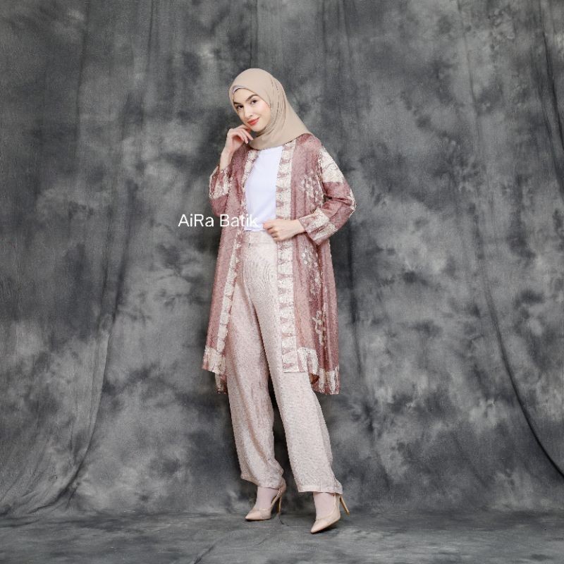 [COLD COLLECTIONS] AiRa Batik _ TAMARA LONG OUTER/CARDIGAN ( BAHAN VISCOSE )