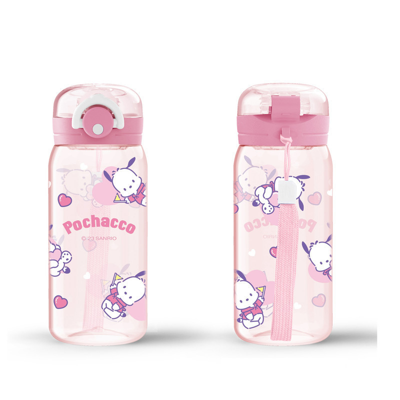 Bali COD Miniso Denpasar Sanrio characters Plastic Bottle with Straw Botol Minum Miniso Botol Miniso