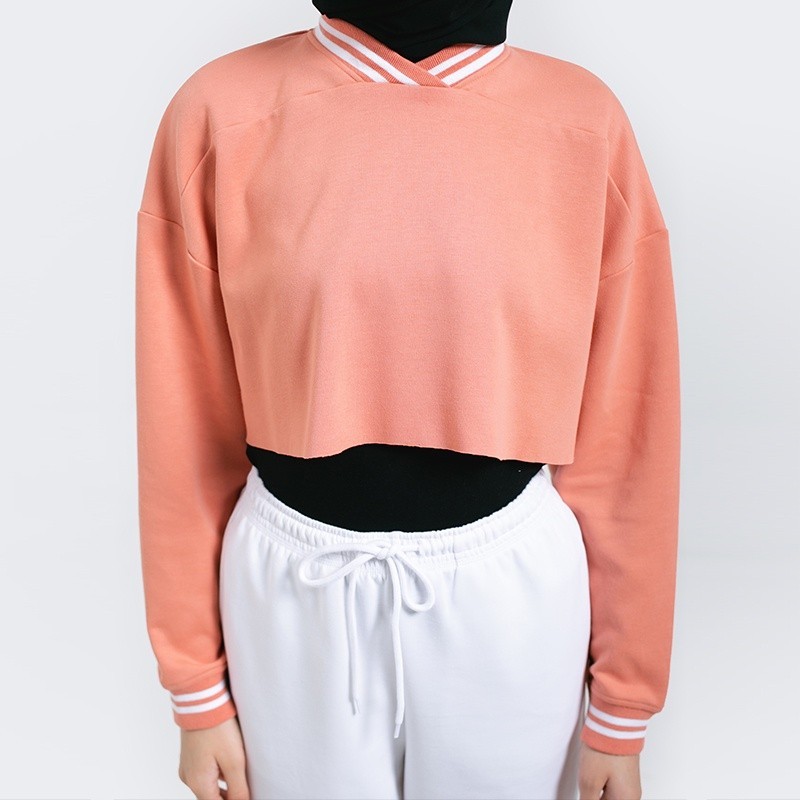 [COLD COLLECTIONS] Greenlight Original Crop Sweater Wanita Jaket Cewek Crop Jacket Women Bahan Katun