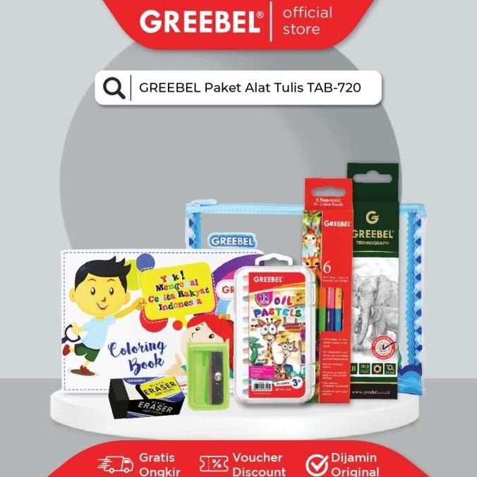 

New Greebel Paket Alat Tulis Set 720 /Stationary/Stationery Set Berkualitas