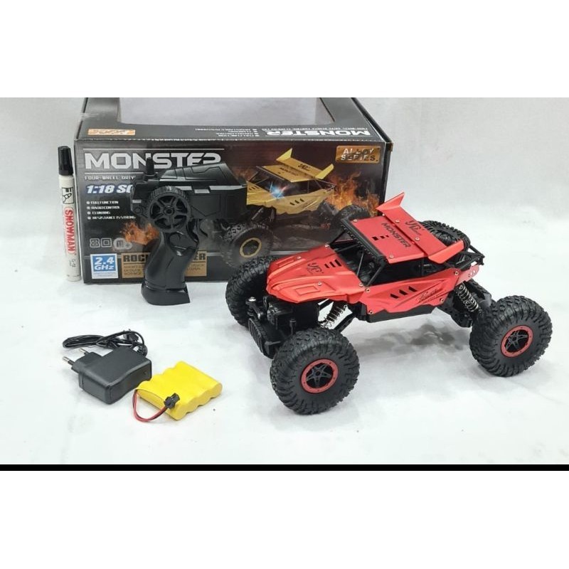 699M - Mainan Mobil Monster Remot Kontrol free baterai casan n charger skala 1:18