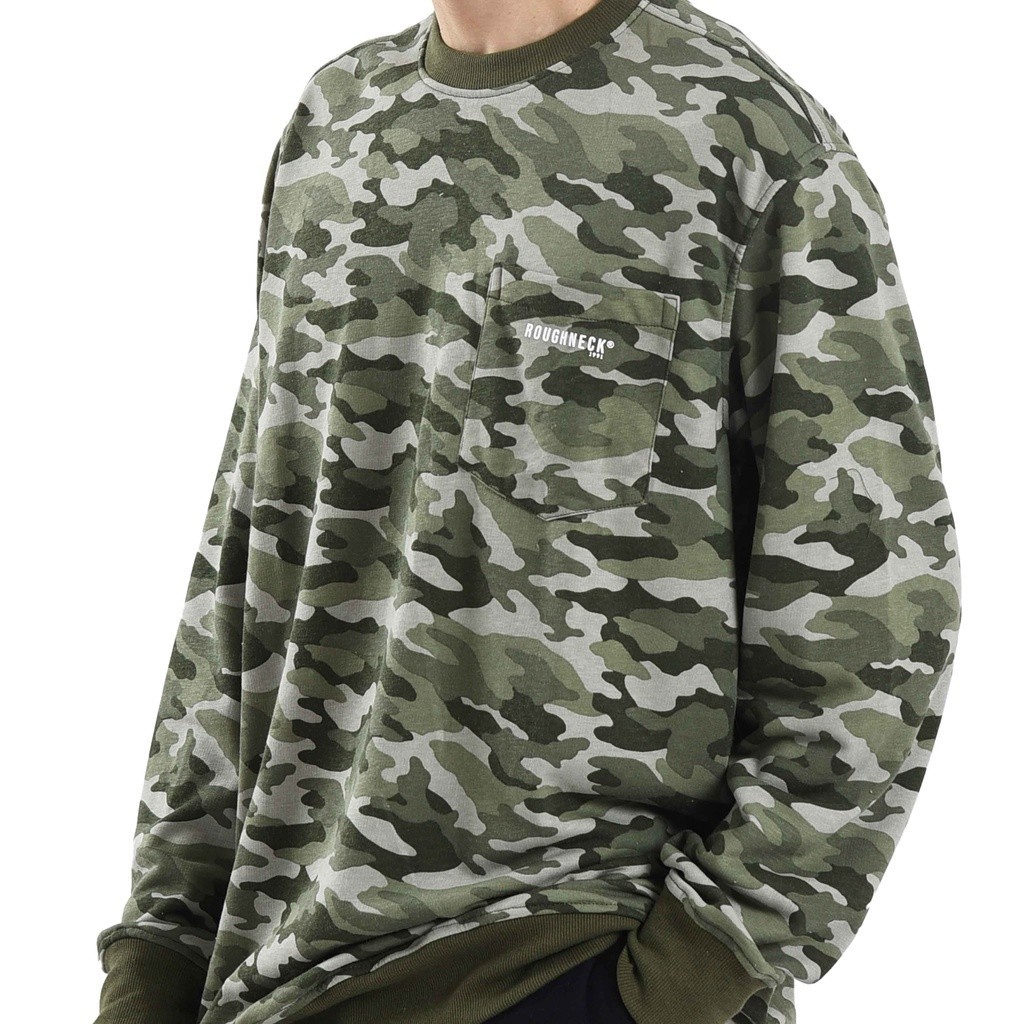 [HEAT IT UP] THE NEWEST Roughneck SS270 Olive Camo Jossie Crewneck