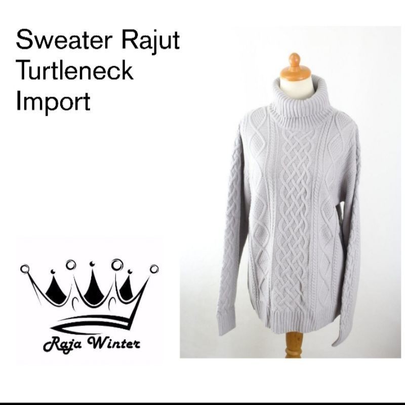 [HEAT IT UP] THE NEWEST [SALE] IMPORT Sweater Rajut Turtleneck Pria Wanita Tebal Original Winter