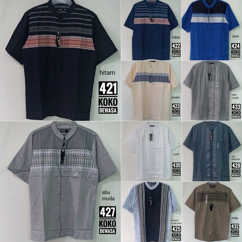 B Kemeja Koko Dewasa Cole Nevada details Ic Club